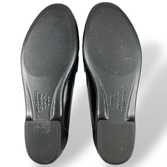 SAS Metro Leather Loafers Tripad Comfort Foot Bed Black Patent WMNS SZ 6.5 M EUC - Picture 5 of 10